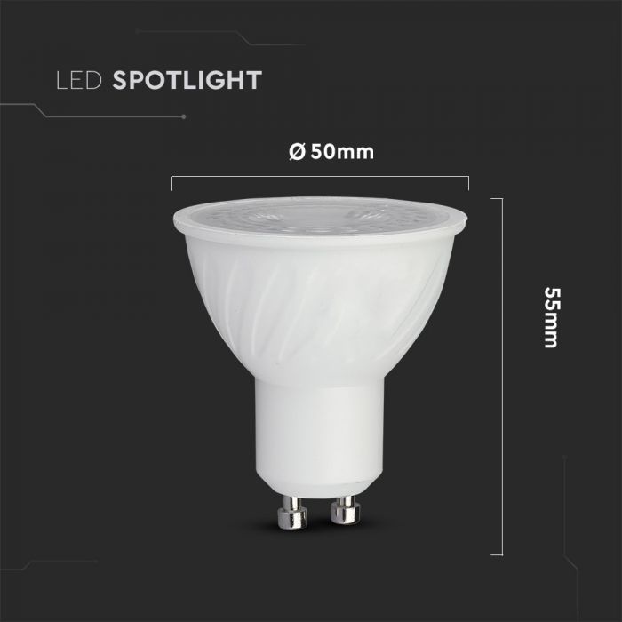 LED Spotlight SAMSUNG Chip GU10 6.5W Ripple Plastic 38Ã‚Â° Dimmable 6400K