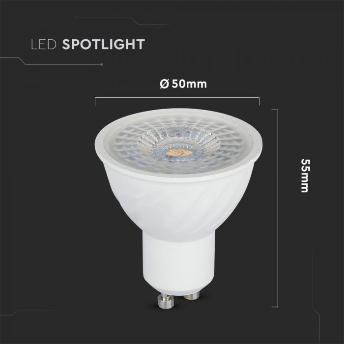 LED Spotlight SAMSUNG Chip GU10 6.5W Ripple Plastic Lens Cover 110Ã‚Â° Dimmable 3000K