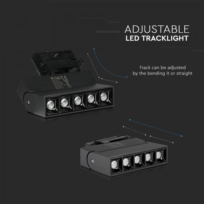 LED TRACK LINEAR LIGHT 12W 960lm WW 30° 35X138 4-LINE BLACK SAMSUNG CHIP