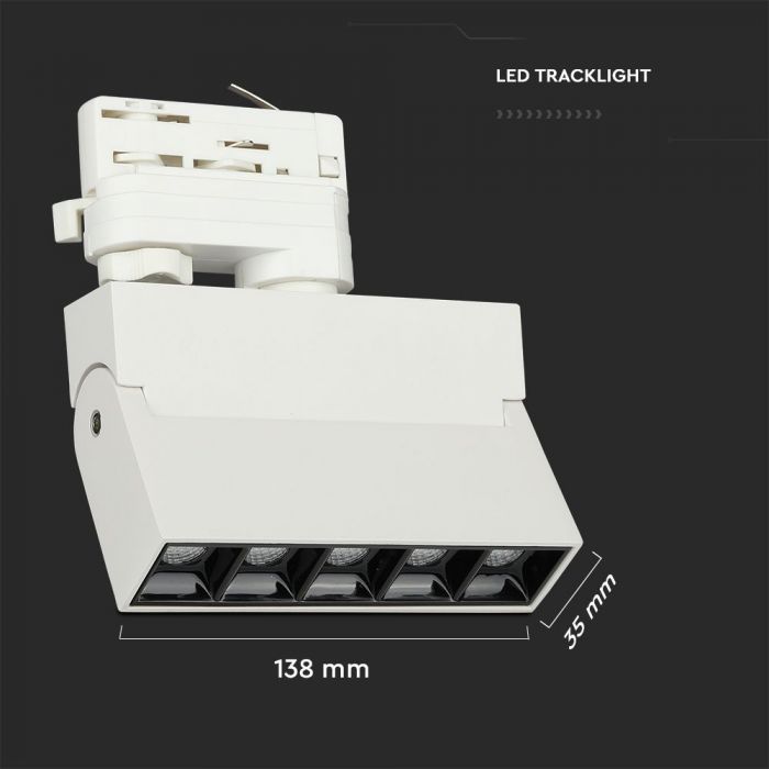 LED TRACK LINEAR LIGHT 12W 960lm WW 30° 35X138 4-LINE WHITE SAMSUNG CHIP