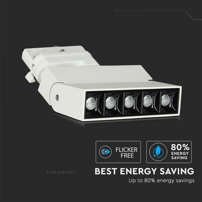 LED TRACK LINEAR LIGHT 12W 960lm WW 30° 35X138 4-LINE WHITE SAMSUNG CHIP
