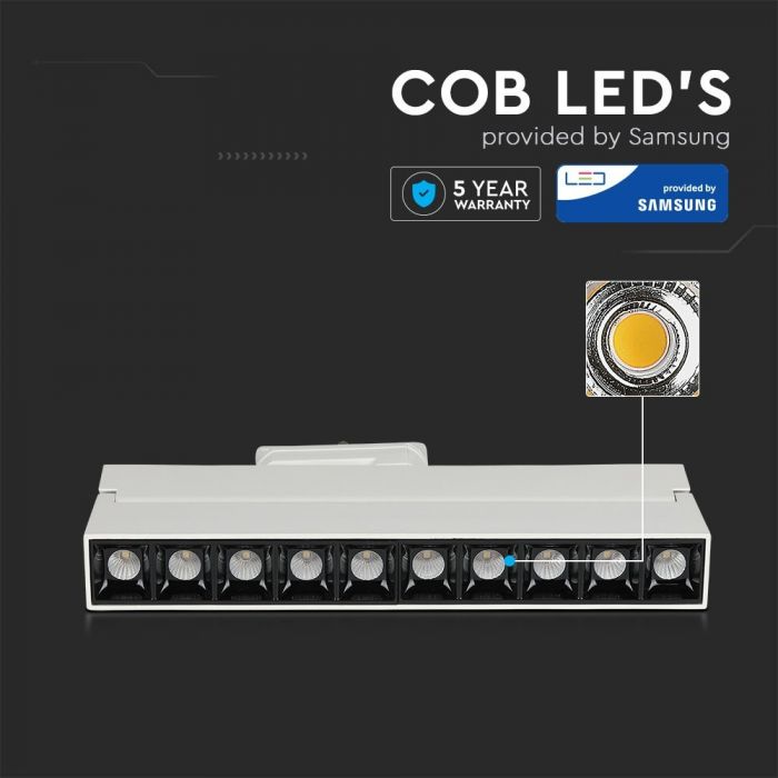 LED TRACK LINEAR LIGHT 25W 2000lm WW 30° 35X270 4-LINE WHITE SAMSUNG CHIP