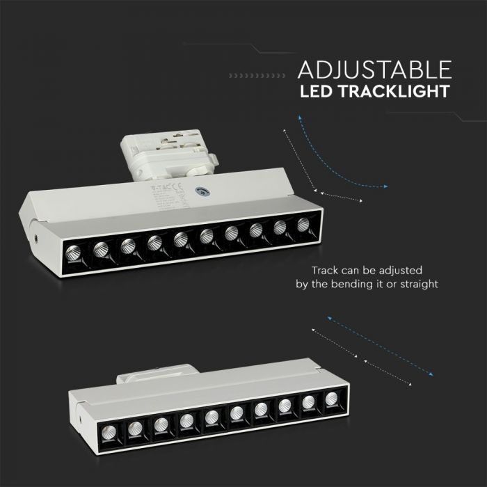 LED TRACK LINEAR LIGHT 25W 2000lm WW 30° 35X270 4-LINE WHITE SAMSUNG CHIP