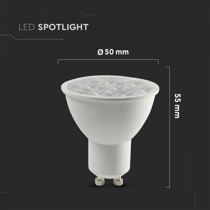 LED GU10 LAMP 6W DL 500lm 10° 50X55 WITH SAMSUNG CHIP A++