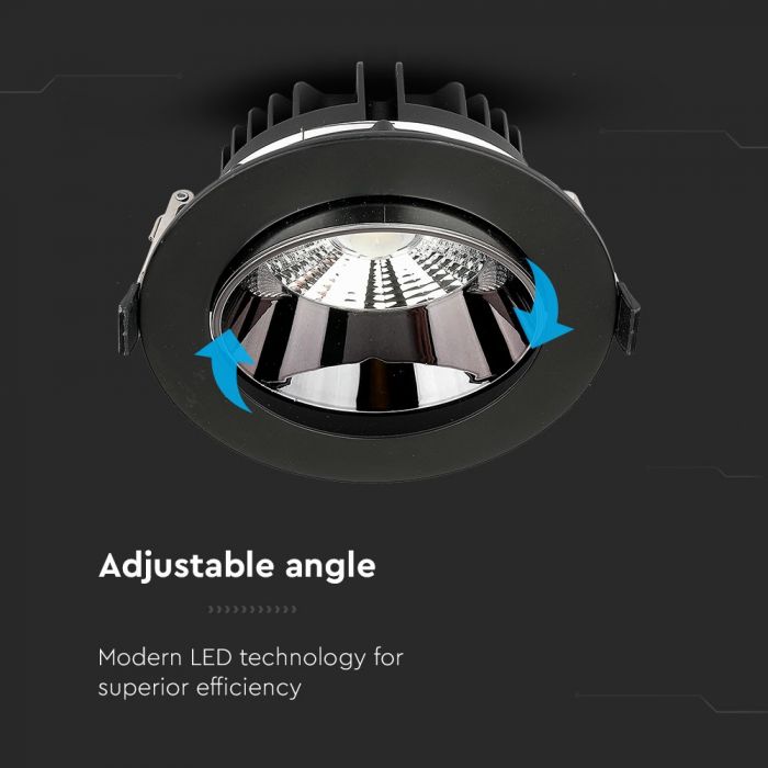 LED RELFECTOR COB DOWNLIGHT 30W CW 2400lm 120° 220X75 (210) MOVABLE SAMSUNG BLACK