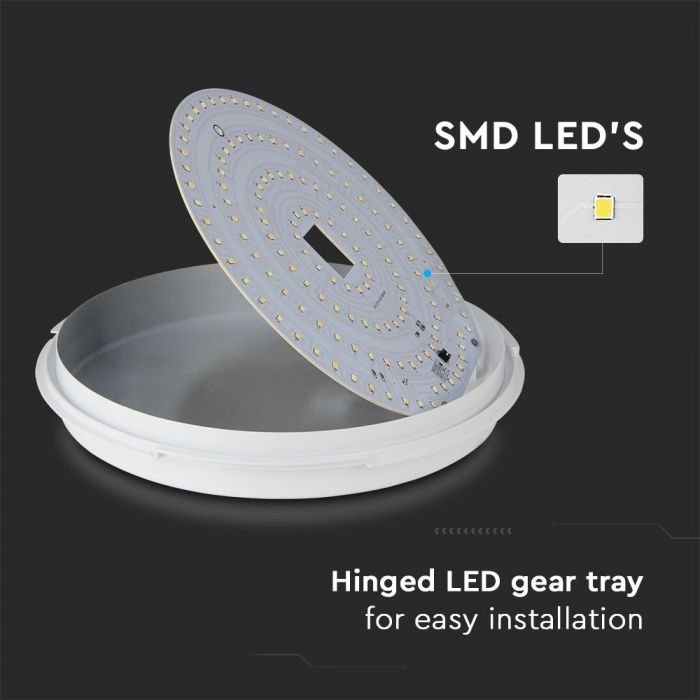 LED Dome Light SAMSUNG Chip 14W IP65 Sensor IK08 Emergency Battery 3 in 1 White