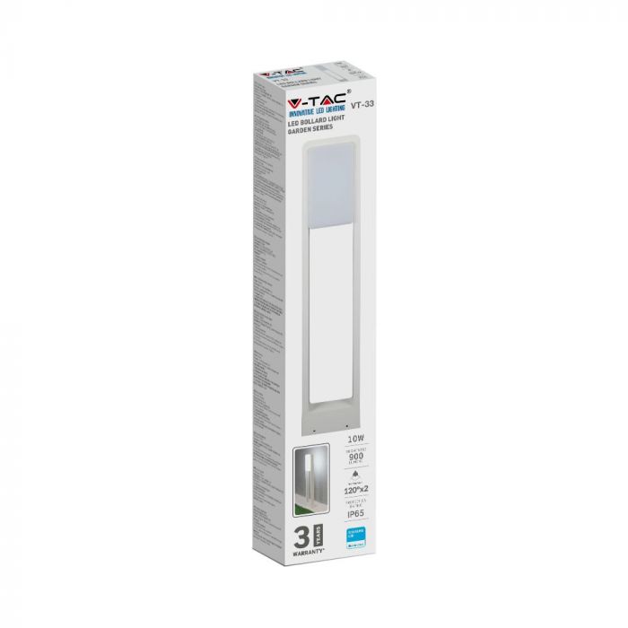 LED BOLLARD LAMP WHITE 10W DL 650lm 120° 163X57X800 IP65