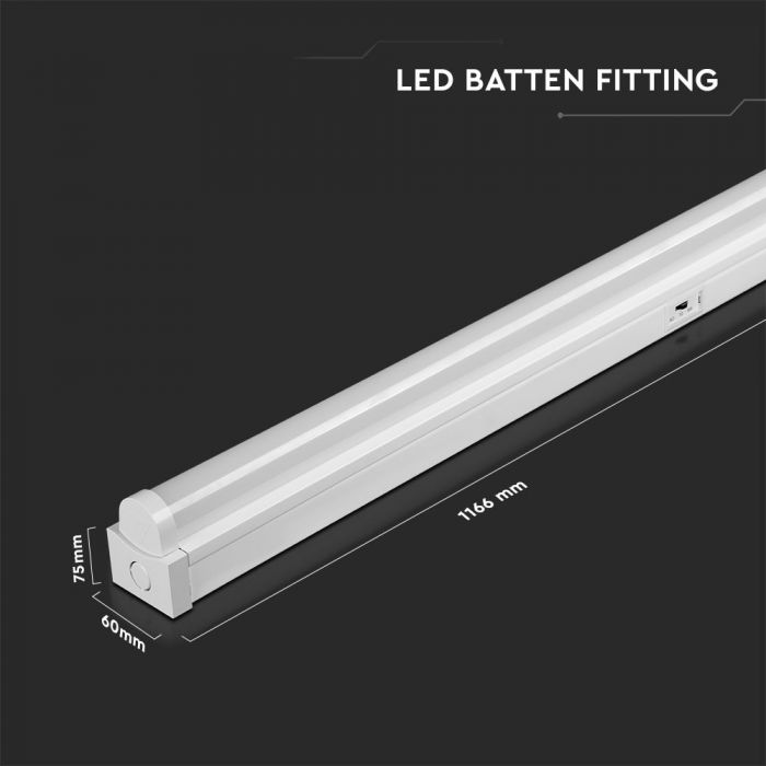 LED BATTEN FITTING 4FT 3in1 40W 4800lm 120° 60X75X117 SAMSUNG CHIP A++