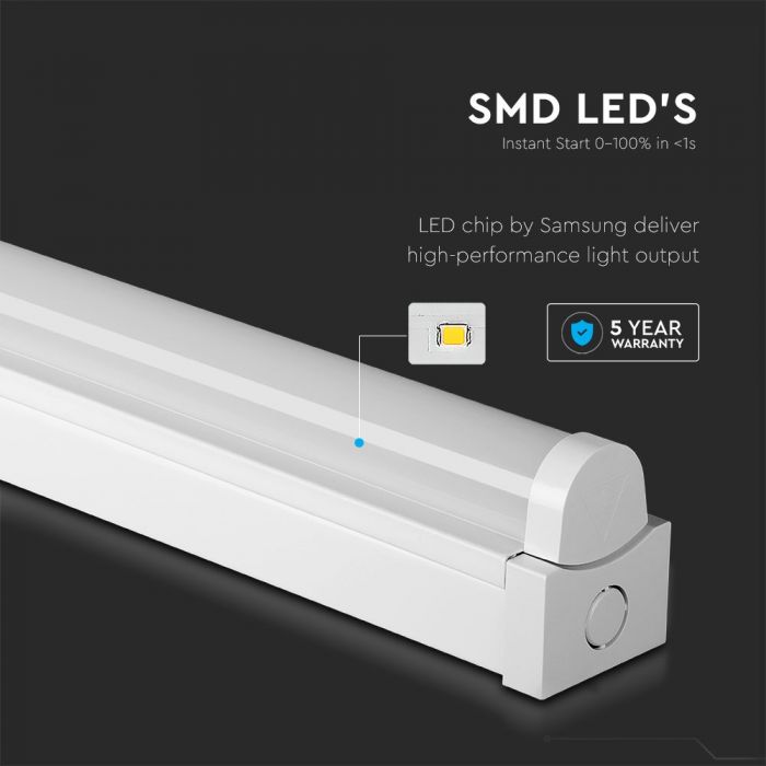 LED BATTEN FITTING 4FT 3in1 40W 4800lm 120° 60X75X117 SAMSUNG CHIP A++