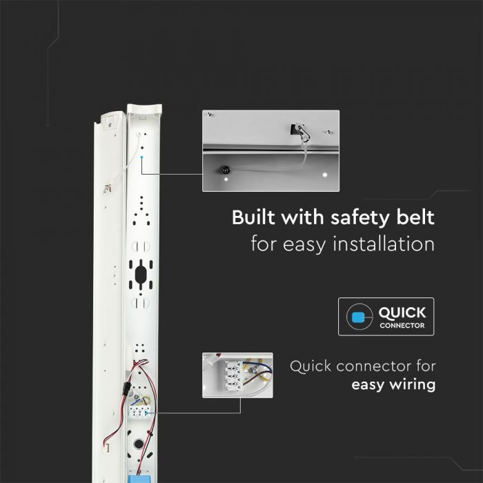 LED BATTEN FITTING 4FT 3in1 40W 4800lm 120° 60X75X117 SAMSUNG CHIP A++