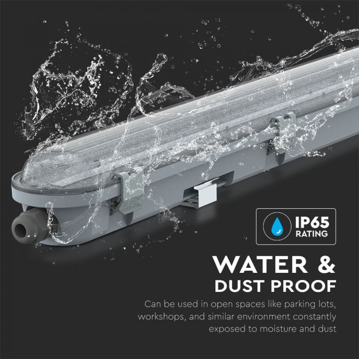 LED TUBE M-SERIES LAMP 36W CW 4320lm 4FT 120° TRANSPARENT COVER IP65 A++