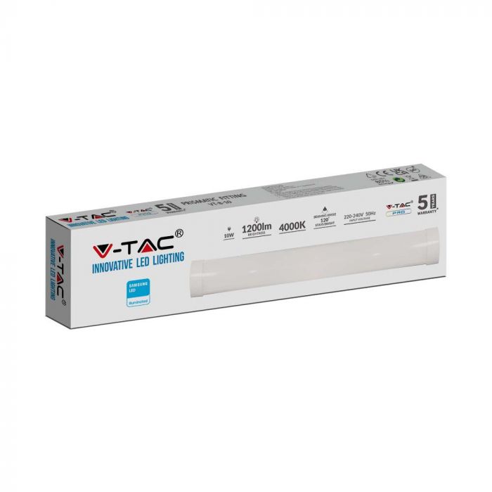 LED PRISMATIC SLIM FITTING 10W DL 1200lm 110° 300X75X24 SAMSUNG CHIP