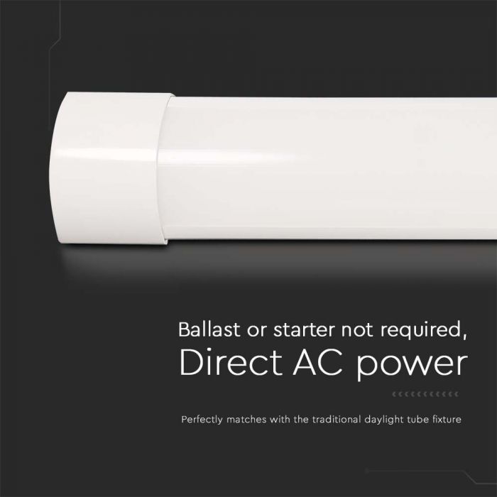 LED PRISMATIC SLIM FITTING 10W CW 1000lm 110° 300X75X24 SAMSUNG CHIP