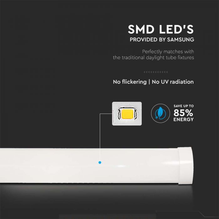 LED PRISMATIC SLIM FITTING 40W DL 4800lm 120° 1200X75X24 SAMSUNG CHIP