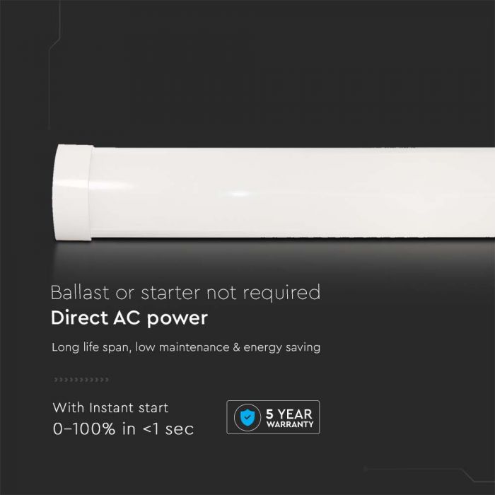 LED PRISMATIC SLIM FITTING 40W DL 4800lm 120° 1200X75X24 SAMSUNG CHIP