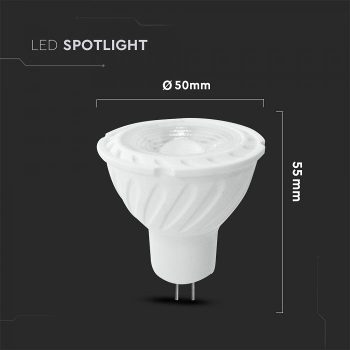 LED Spotlight SAMSUNG Chip GU5.3 6.5W MR16 Ripple Plastic Lens Cover 110Ã‚Â° 4000K