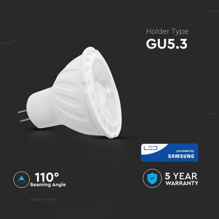 LED Spotlight SAMSUNG Chip GU5.3 6.5W MR16 Ripple Plastic Lens Cover 110Ã‚Â° 3000K