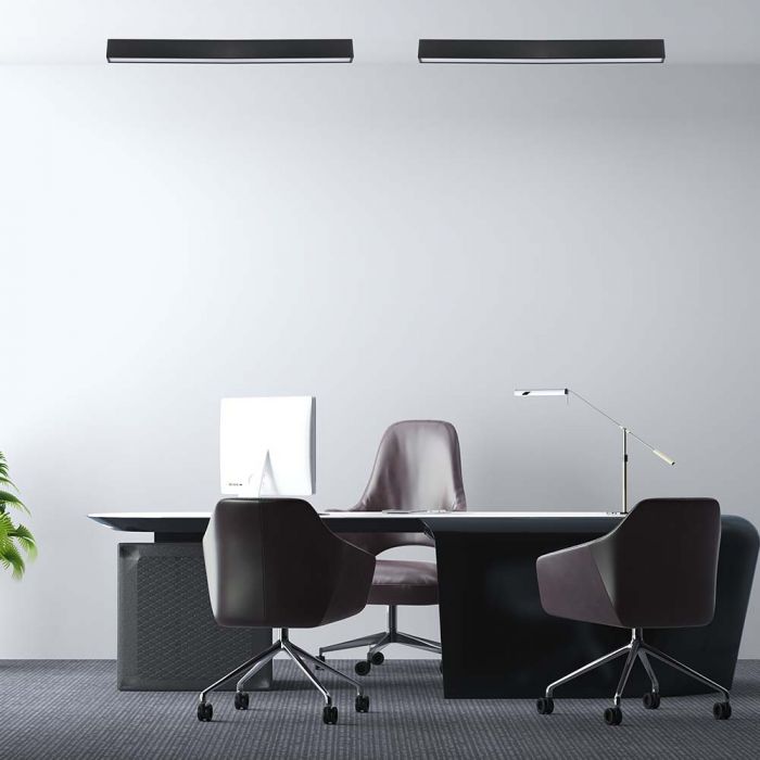 LED LINEAR RECESSED 40W WW 3275lm 100° 1197X50X65 ALUMINIUM SAMSUNG BLACK