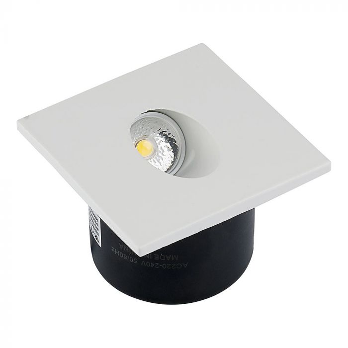 LED STEPLIGHT SQUARE 3W WW 120° 270lm 80x80x51mm (62mm)