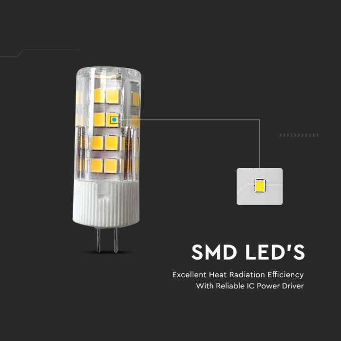 LED G4 LAMP 3.2W WW 385lm 12V 300° 16X44 PLASTIC SAMSUNG CHIP