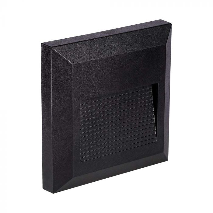 LED STEP LIGHT SQUARE 2W 60° 70lm DL 124x124x27 BLACK IP65
