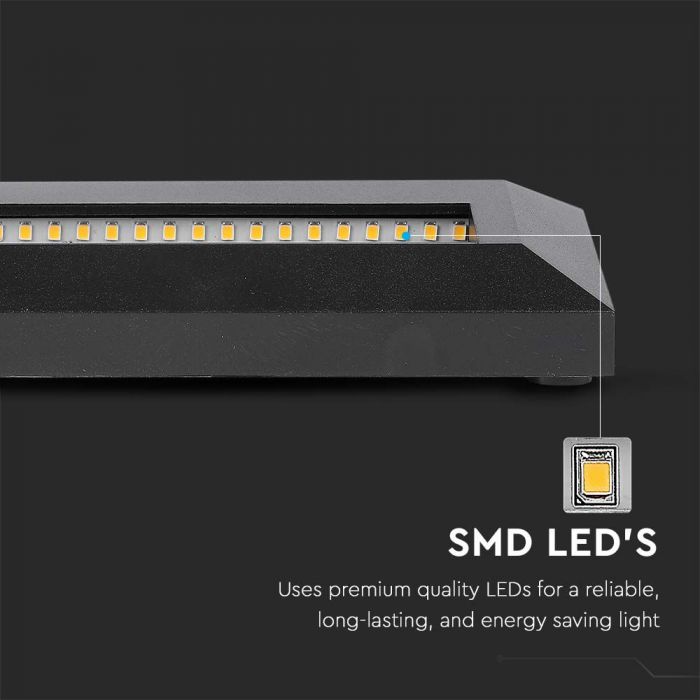 LED STEP LIGHT RECTANGLE 3W 70° 110lm DL 230X80X28 BLACK IP65