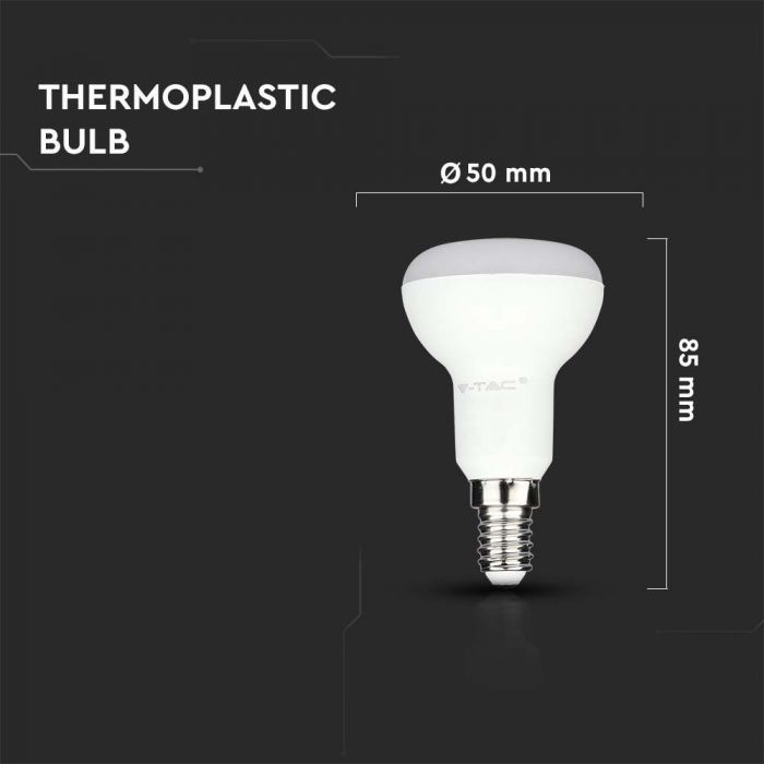 LED E14 LAMP R50 4.8W CW 470lm 120° 50X85 SAMSUNG CHIP