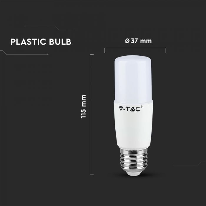 LED E27 LAMP T37 7.5W CW 660lm 200° 37X115 SAMSUNG CHIP