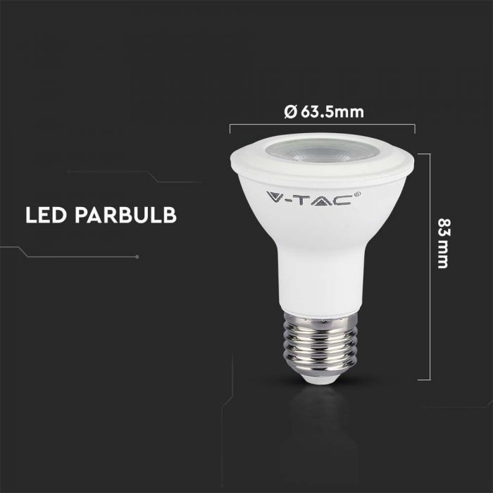 LED E27 PAR20 LAMP 5.8W WW 425lm 40° 64X84 SAMSUNG CHIP