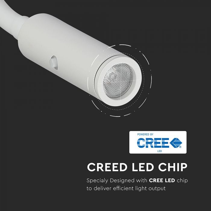 LED WALL LAMP 3W WW 180lm 30° 90X60X30 WHITE