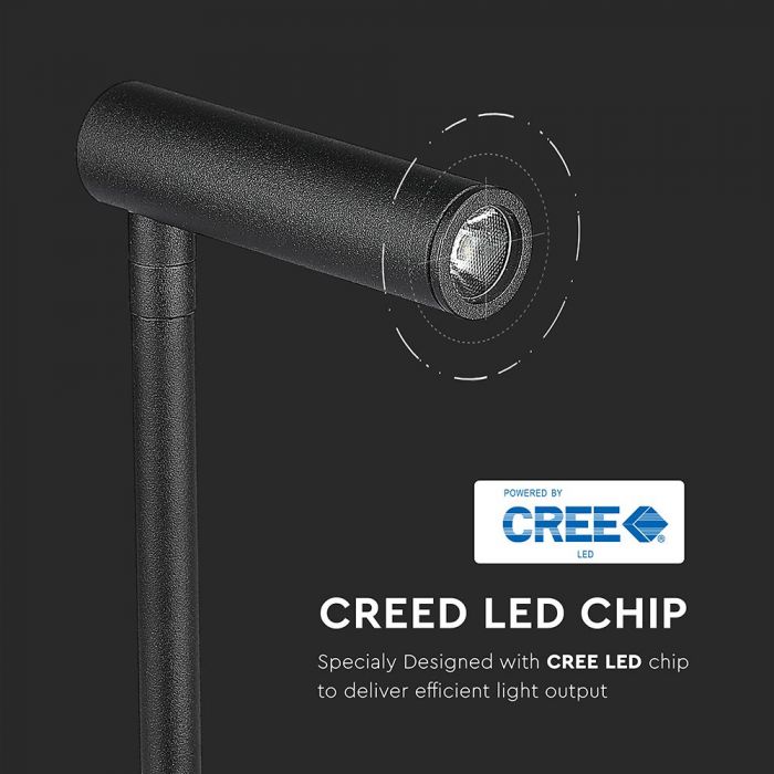 LED WALL LAMP WITH SWITCH & USB PORT 3W WW 150lm 15° 120X120X45 BLACK