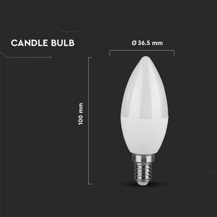 LED E14 LAMP 4.5W DL 470lm 200° C37 SAMSUNG CHIP