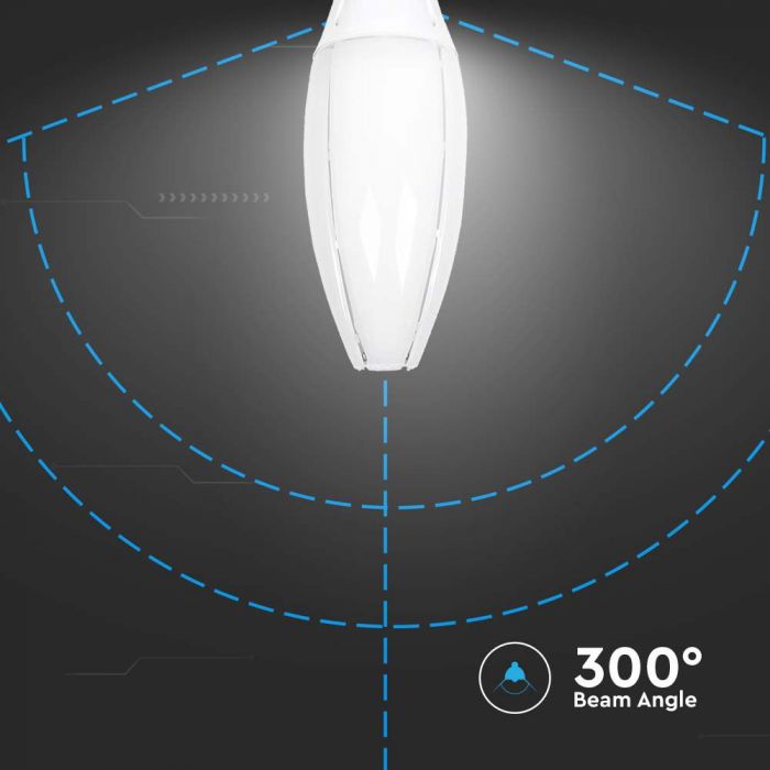 LED E40 OLIVE LAMP 60W CW 300° 6500lm 102X320mm SAMSUNG CHIP