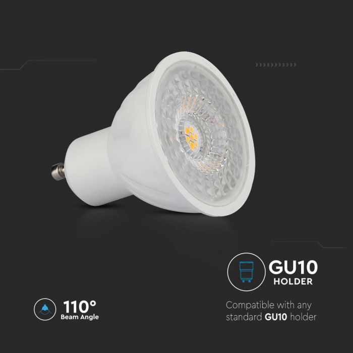 LED GU10 LAMP 6W WW 445lm 110° 50X55 WITH SAMSUNG CHIP