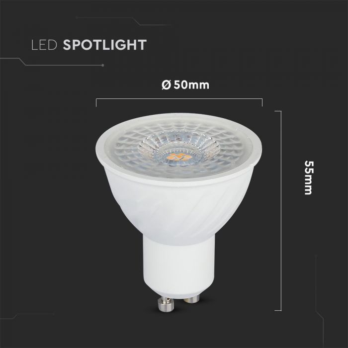 LED Spotlight SAMSUNG Chip GU10 6.5W Ripple Plastic 110Ã‚Â° 4000K