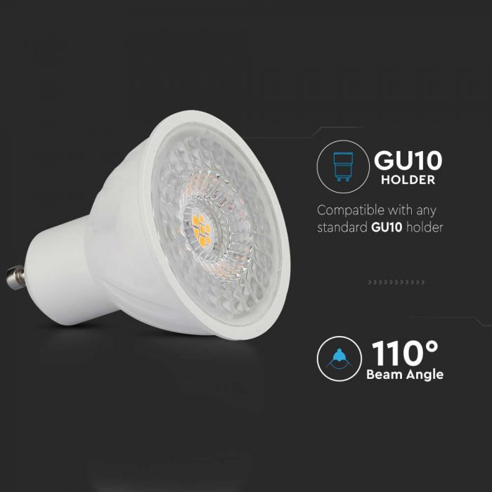 LED Spotlight SAMSUNG Chip GU10 6.5W Ripple Plastic 110Ã‚Â° 4000K