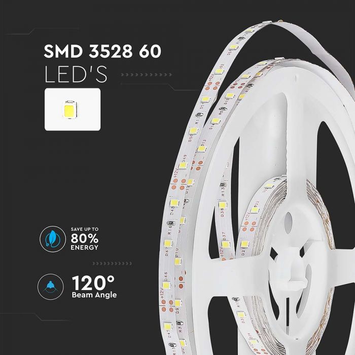 LED STRIP LIGHT 3528 SMD 60LEDs DL 12V 4.2W/M 420lm/m