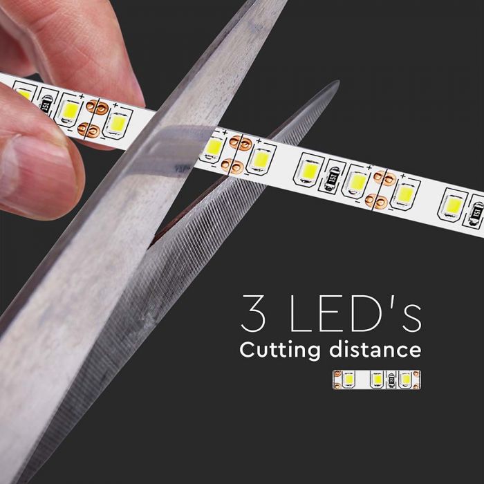 LED STRIP LIGHT 3528 SMD 120LEDs WW 800Lm 12V 8W/M