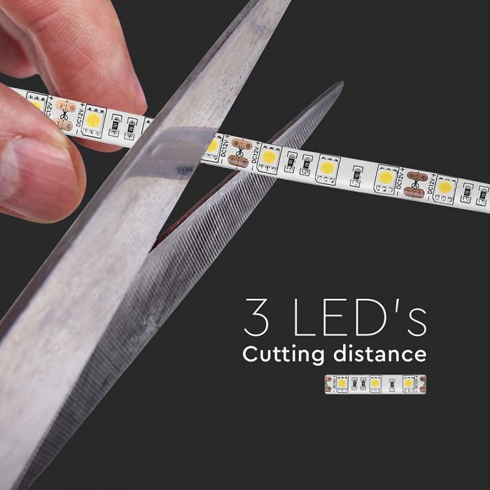 LED STRIP LIGHT 5050 SMD 60LEDs WW 12V  900lm/M 11W/M IP65