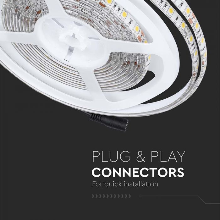 LED STRIP LIGHT 5050 SMD 60LEDs WW 12V  900lm/M 11W/M IP65