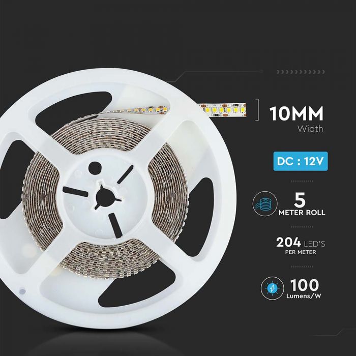 LED STRIP LIGHT 2835 SMD 204LEDs CW 12V 17W/M 1700lm/M