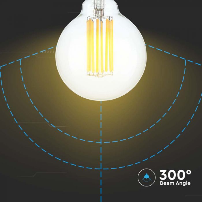 LED E27 FILAMENT LAMP G95 18W WW 2520lm 300° 95x138 140LM/W