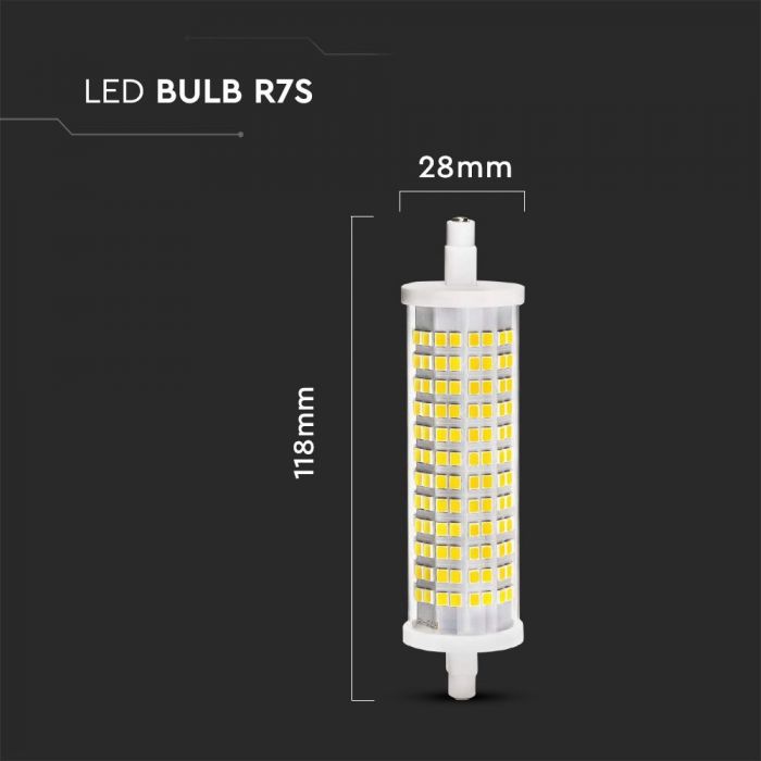 LED R7S LAMP 16W DL 2000lm 300° 30x118mm