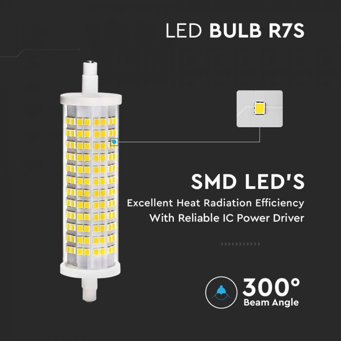 LED R7S LAMP 16W DL 2000lm 300° 30x118mm
