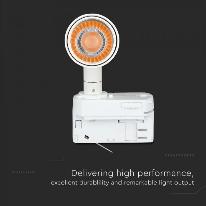 LED TRACK COB LIGHT 15W 1500lm 4000K 24° 200X50X50 4-LINE WHITE SAMSUNG CHIP