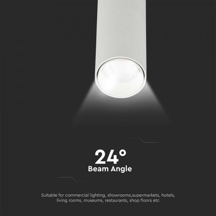 LED TRACK COB LIGHT 15W 1500lm 4000K 24° 200X50X50 4-LINE WHITE SAMSUNG CHIP