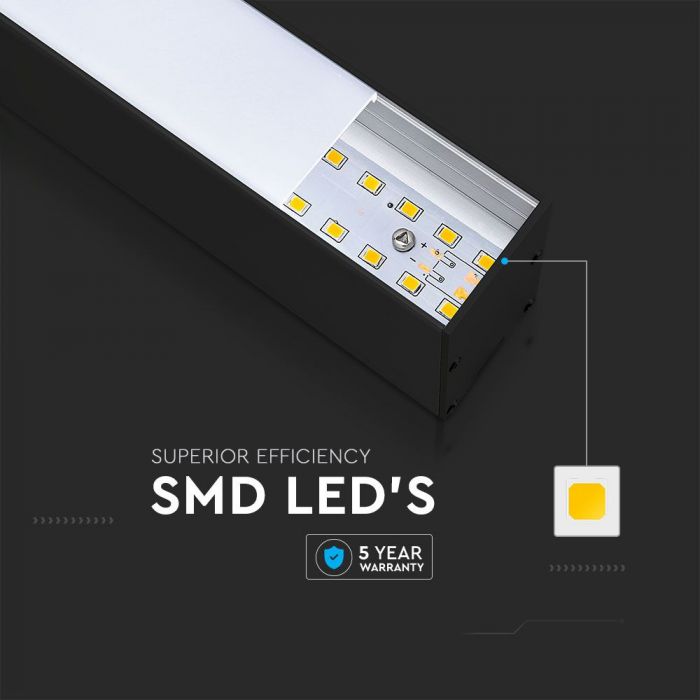 LED LINEAR HANGING SUSPENSION 40W DL 3270lm 120° 1200X35X67 ALUMINIUM SAMSUNG BLACK