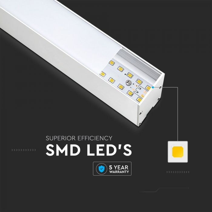LED LINEAR HANGING SUSPENSION 40W DL 3360lm 120° 1200X35X67 ALUMINIUM SAMSUNG WHITE