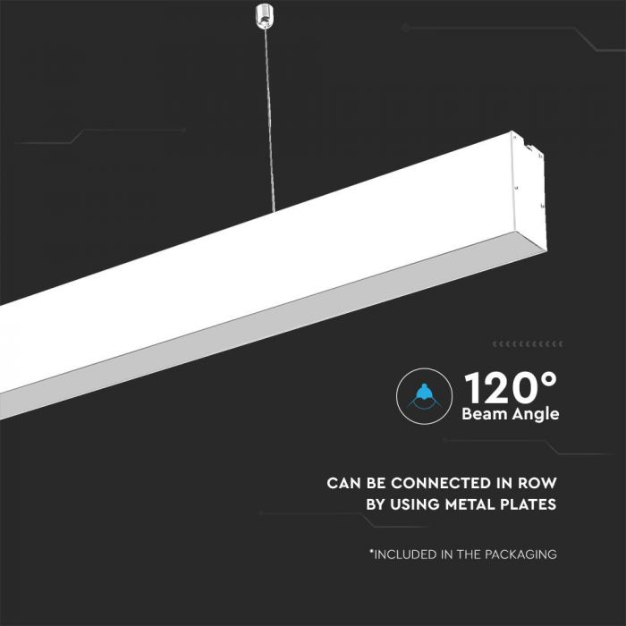 LED LINEAR HANGING SUSPENSION 40W DL 3360lm 120° 1200X35X67 ALUMINIUM SAMSUNG WHITE
