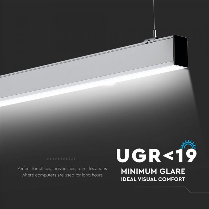 LED LINEAR HANGING SUSPENSION 40W DL 3510lm 120° 1197X50X65 ALUMINIUM SAMSUNG WHITE DIMMABLE